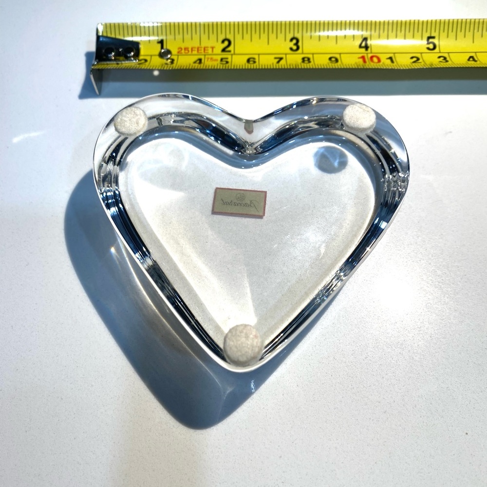 Baccarat France Clear Crystal Glass Heart shaped